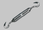 Open body turnbuckle hook-hook