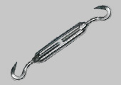 Open body turnbuckle hook-hook