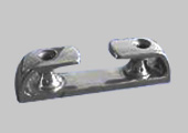 Angle fairlead with two wheels