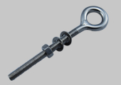 Welded eye bolt with nut