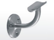 Handrail wall bracket radiused